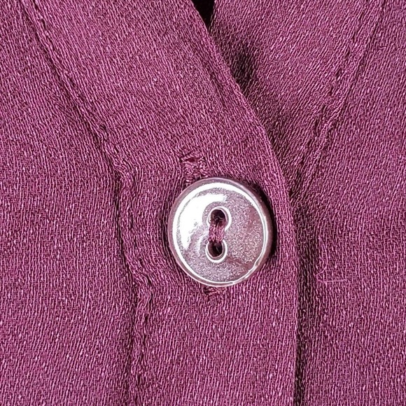 Soft Surroundings Tunic Womens Ruffle Tiered Hem Shirt Purple Size Large Rayon - Picture 4 of 8